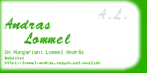 andras lommel business card